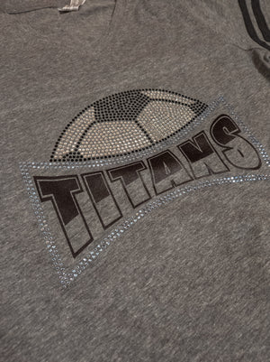 Titans Soccer Rhinestone Jersey Tee