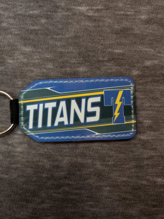 Titans Leather Keychain