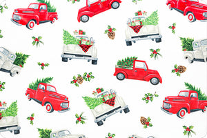 Christmas Tree Pickup Minky Blanket **Choose Size and Backing Options