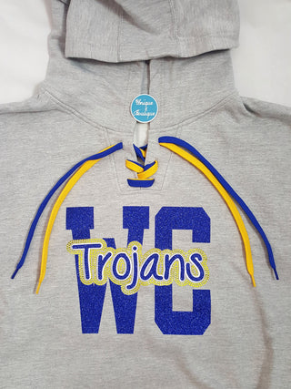 Trojans WC Rhinestone Lace-Up Hoodie