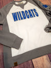 Wildcats Gray League Crewneck - Ladies Fit