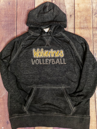 Wolverines Volleyball Rhinestone Fleece Hoodie