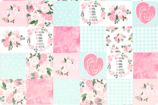 I Love Mom Minky Blanket Choose from MANY backing options in 3 sizes