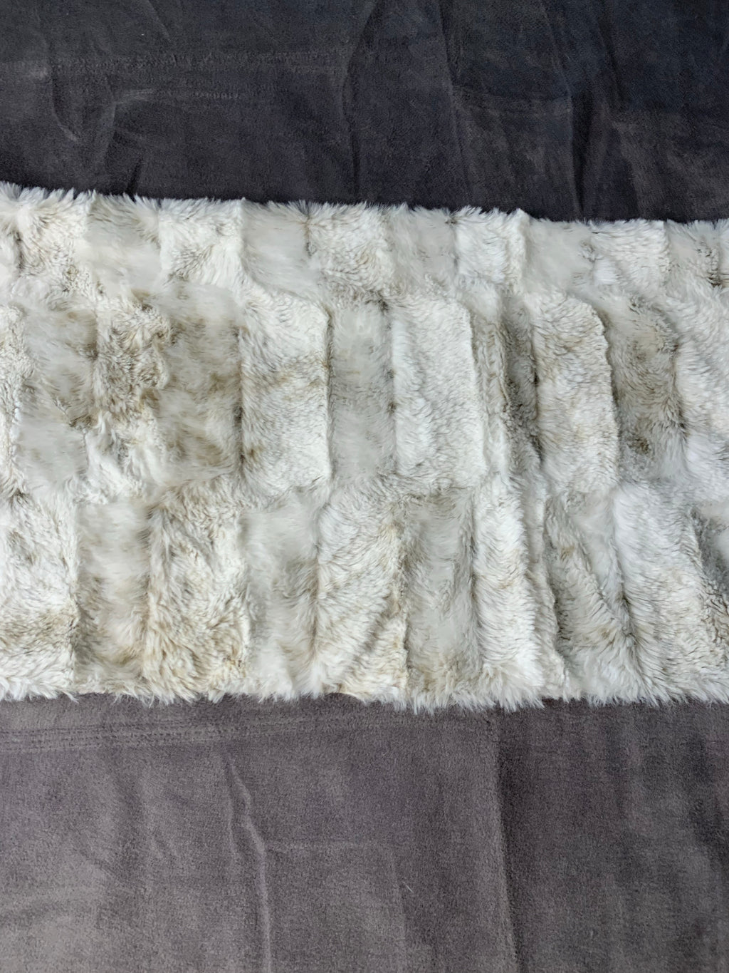 Charcoal Gray Cuddle Panel Minky Blanket with Luxe Cuddle Backing