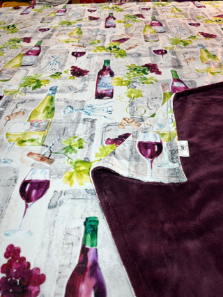 Vineyard Wine Minky Blanket