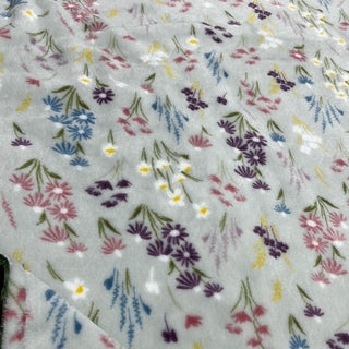 Wild Flowers Minky Blanket backed w/Green Minky -Choose from 3 sizes